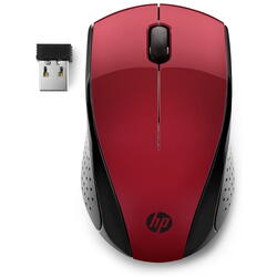 Mouse Wireless HP 220, USB, Negru/Rosu