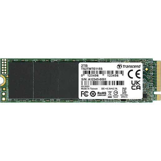 SSD Transcend 500GB M.2 MTE115S (M.2 2280) PCIe Gen3 x4 NVMe
