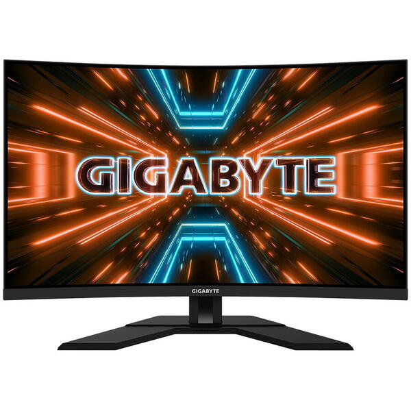 Monitor Gaming VA Gigabyte 31.5" M32UC, Ultra HD (3840 x 2160), HDMI, DisplayPort, AMD FreeSync, Ecran Curbat, Boxe, 144 Hz, 1 ms, Negru