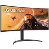 Monitor Gaming VA LED LG 34" 34WP75CP-B, WQHD (3440 x 1440), HDMI, DisplayPort, AMD FreeSync Premium, Ecran curbat, Boxe, 160 Hz, 1 ms, Negru