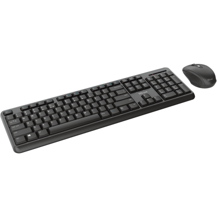 Kit Wireless Trust ODY - Tastatura, USB, Black + Mouse Optic, USB, Negru