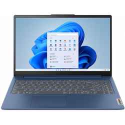 Laptop Lenovo IdeaPad Slim 3 15AMN8, AMD Ryzen 3 7320U, 15.6 inch FHD, 8GB RAM, 256GB SSD, No OS, Albastru