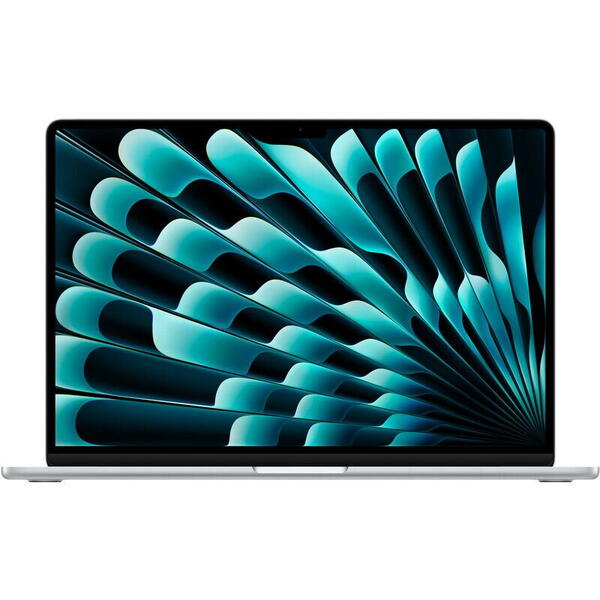 Laptop Apple MacBook Air 15" cu procesor Apple M2, 8 nuclee CPU si 10 nuclee GPU, 8GB, 512GB SSD, Silver, INT KB