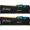 Memorii Kingston FURY Beast RGB, 16GB (2x8GB), DDR5, 4800MHz, CL38