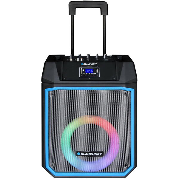 Boxa portabila Blaupunkt MB08.2, Bluetooth, Karaoke, 600W, Negru/Albastru
