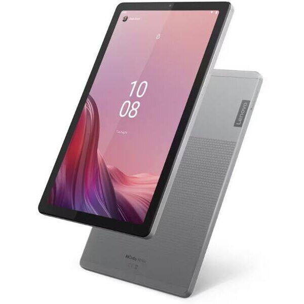 Tableta Lenovo Tab M9 TB310FU, Procesor Octa-Core MediaTek Helio G80, Ecran IPS HD 9", 3GB RAM, 32GB Flash, Wi-Fi, Android, Clear Case + Film, Gri