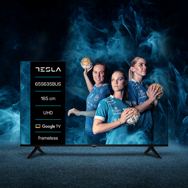 Televizor Tesla LED 65S635BUS, 164 cm, Smart Google TV, 4K Ultra HD, Clasa F, Negru