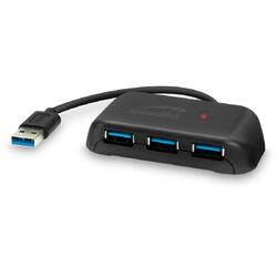 Hub USB SpeedLink Snappy Evo, 4 porturi, USB 3.0, USB 3.1 Gen 1, USB 3.2 Gen 1, Negru