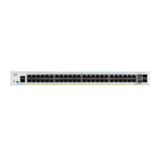 Switch Cisco C1000-48P-4G-L, 48 porturi, PoE, Gri
