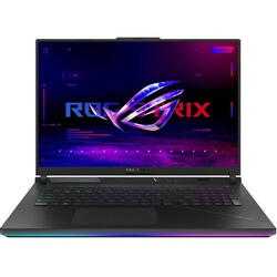 Laptop Gaming Asus ROG Strix SCAR G834JZ, Intel Core i9-13980HX, 18 inch QHD+, 64GB RAM, 2TB SSD, nVidia GeForce RTX 4080 12GB, Free DOS, Negru