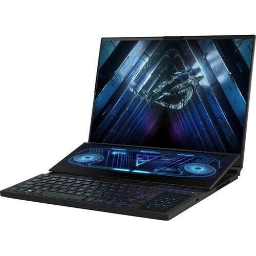 Laptop Gaming Asus ROG Zephyrus Duo GX650PY, AMD Ryzen 9 7945HX, 16 inch QHD+, 32GB RAM, 2TB SSD, nVidia RTX 4090 16GB, Windows 11 Pro, Negru
