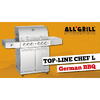 Gratar pe gaz din inox ALL'GRILL Top-Line Chef L 500904-S24, cu 4.2 arzatoare si sertare de depozitare