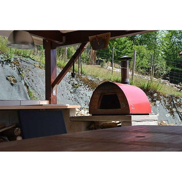 Cuptor traditional pentru pizza pe lemne Maximus rosu
