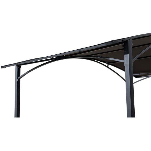 Pavilion gazebo din otel pentru gratar cu copertina Sunjoy Flaki 244cm x 152cm negru/negru A103002000