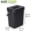 Cos de gunoi cu maner Tago 5 litri Wenko Black Outdoor Kitchen 55027100