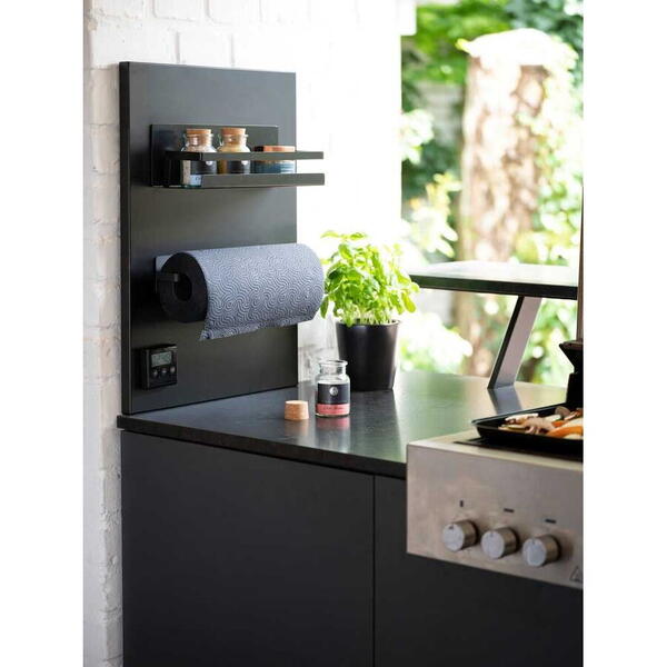 Suport magnetic pentru condimente Ima Wenko Black Outdoor Kitchen 30 x 12 x 11 cm negru 55068100