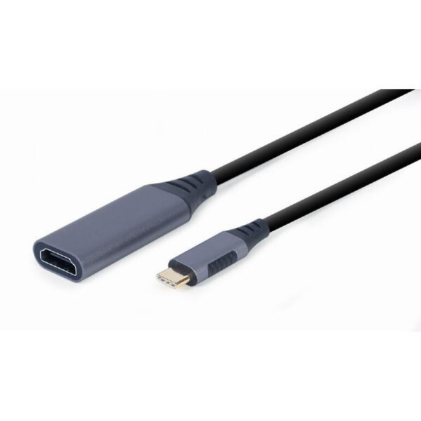 Adaptor Gembird A-USB3C-HDMI-01, USB Type-C la HDMI, Gri