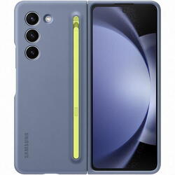 Husa de protectie Samsung Slim S-pen Case pentru Galaxy Z Fold 5, Albastru