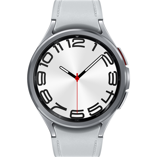 Smartwatch Samsung Watch 6 Classic SM-R960, ecran AMOLED 1.47", 2GB RAM, 16GB Flash, Bluetooth 5.3, Carcasa Otel, 47mm, Waterproof 5ATM, Argintiu