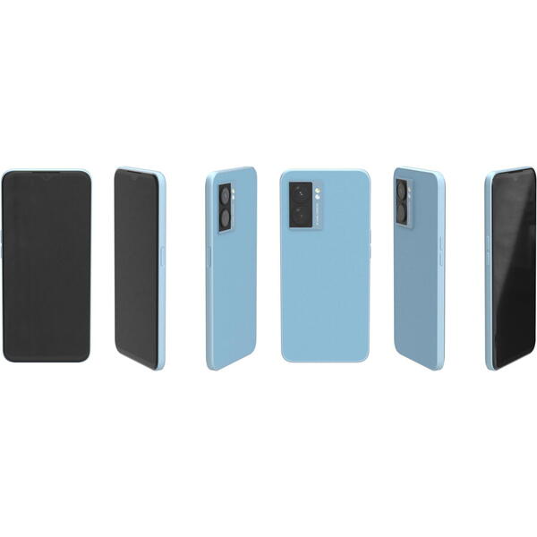 Telefon mobil Oppo A77, Dual SIM, 64GB, 4GB RAM, 5G, Albastru