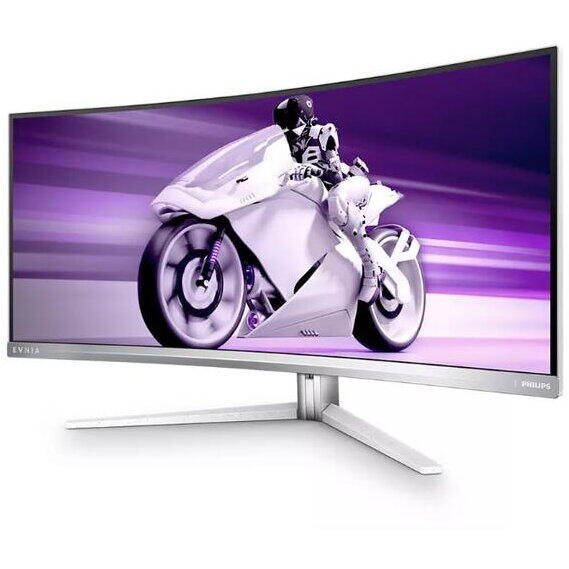 Monitor Gaming VA Mini-LED Philips Evnia 34" 34M2C7600MV, UWQHD (3440 x 1440), HDMI, DisplayPort, AMD FreeSync, Ecran Curbat, RGB, Boxe, 165 Hz, 2.5 ms, Alb