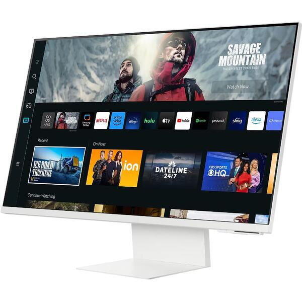 Monitor Smart cu TV Experience VA LED Samsung 32" LS32CM801UUXDU, UHD (3840 x 2160), HDMI, WiFi, 4 ms, Alb