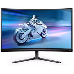 Monitor Gaming VA LED Philips Evnia 27" 27M2C5500W/00, QHD (2560 x 1440), HDMI, DisplayPort, AMD FreeSync, Ecran Curbat, 240 Hz, 0.5 ms, Negru