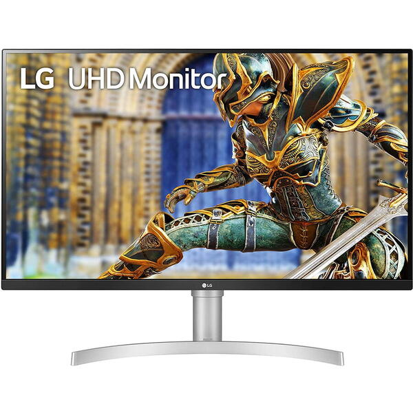 Monitor IPS LED LG 31.5" 32UN650P-W, UHD 3840 x 2160, HDMI, DisplayPort, AMD FreeSync, Boxe, Alb