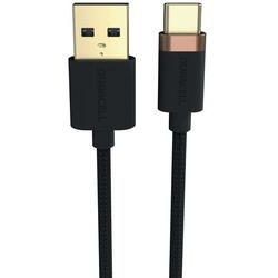 Cablu de date Duracell USB6061A, USB-A - USB Type-C, 5V/3A, 1m, Negru