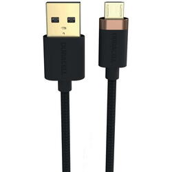 Cablu de date Duracell USB7013A, USB-A - MicroUSB, 1m, Negru