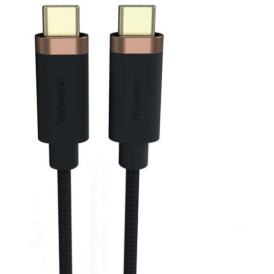 Cablu de date Duracell USB7030A. USB-C - USB-C, 5Gbps, 1m, Negru
