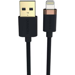 Cablu de date, Duracell, USB/Lightning, 0.3 m, Negru
