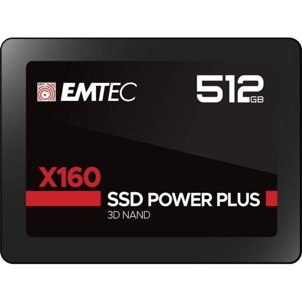 Emtec Internal SSD X160 512GB 3D NAND 2,5 SATA III 520MB/s