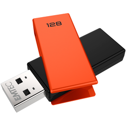 Memorie USB Emtec C350 Brick 128GB, USB 2.0, Portocaliu