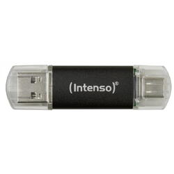 Memorie USB Pendrive  Intenso Twist Line 128 GB, stick USB (antracit/transparent, USB-A 3.2 Gen 1, USB-C