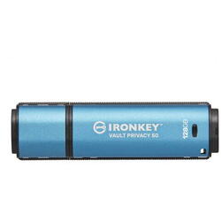 Memorie USB Kingston IronKey Vault Privacy 50, 128GB, USB 3.2, Blue