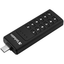 Memorie USB Verbatim Keypad Secure 128GB USB-C, Negru