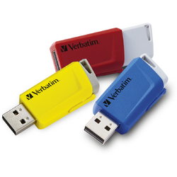Memorie USB Verbatim Store' n Click 3x16GB USB 3.2 Red Blue Yellow