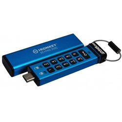 Stick memorie Kingston IronKey Keypad 200C, 16GB, USB-C, Blue