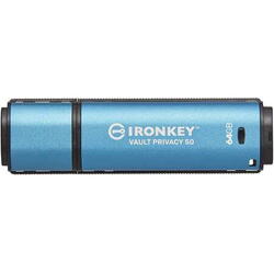 Memorie USB Kingston IronKey Vault Privacy 50, 64GB , USB 3.2, Blue