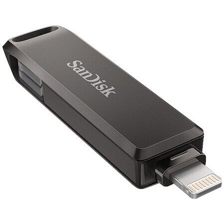 Memorie USB SanDisk iXpand Flash Drive Luxe 64GB, Type-C, conectori Lightning
