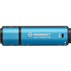 Memorie USB Kingston IronKey VP50 8GB USB 3.0 secure, Albastru