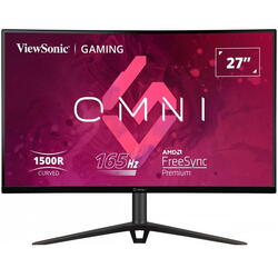 Monitor gaming curbat ViewSonic VX2718-2KPC-MHDJ 27", QHD, VA frameless, 165Hz, 1ms MPRT, 2 HDMI, DisplayPort, boxe, Adaptive sync, Negru