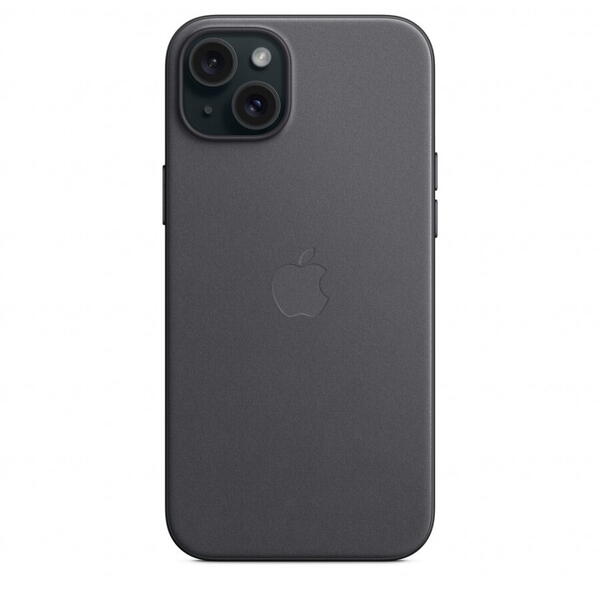 Husa telefon APPLE iPhone 15 Plus FineWoven Case cu MagSafe, Negru