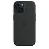 Husa telefon APPLE iPhone 15 Silicone Case cu MagSafe, Negru