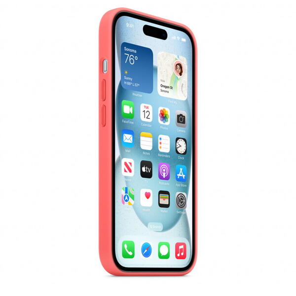 Husa telefon APPLE iPhone 15 Silicone Case cu MagSafe - Roz