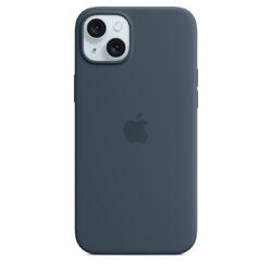 Husa telefon APPLE iPhone 15 Plus Silicone Case cu MagSafe, Albastru inchis