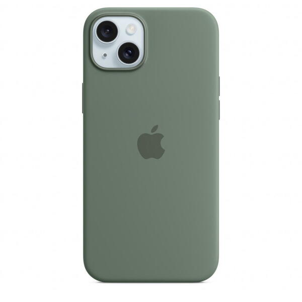 Husa telefon APPLE iPhone 15 Plus Silicone Case cu MagSafe, Verde