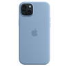 Husa telefon APPLE iPhone 15 Plus Silicone Case cu MagSafe, Albastru deschis