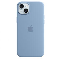 Husa telefon APPLE iPhone 15 Plus Silicone Case cu MagSafe, Albastru deschis